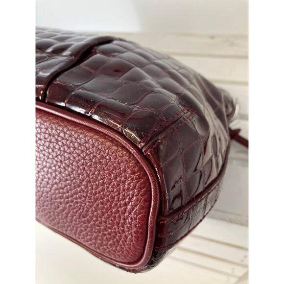 BRIGHTON D834506 RED PATTON LEATHER ANIMAL PRINT SHOULDERBAG - Picture 10 of 16